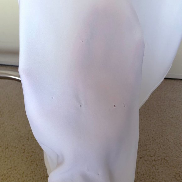 White BCBGMaxAzria High Low Dress (minor holes) - Picture 5 of 6